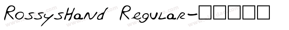 RossysHand Regular字体转换